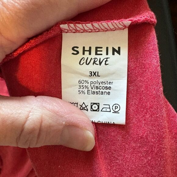 SHEIN Coral Ruffle V-Neck Blouse - Picture 5 of 5